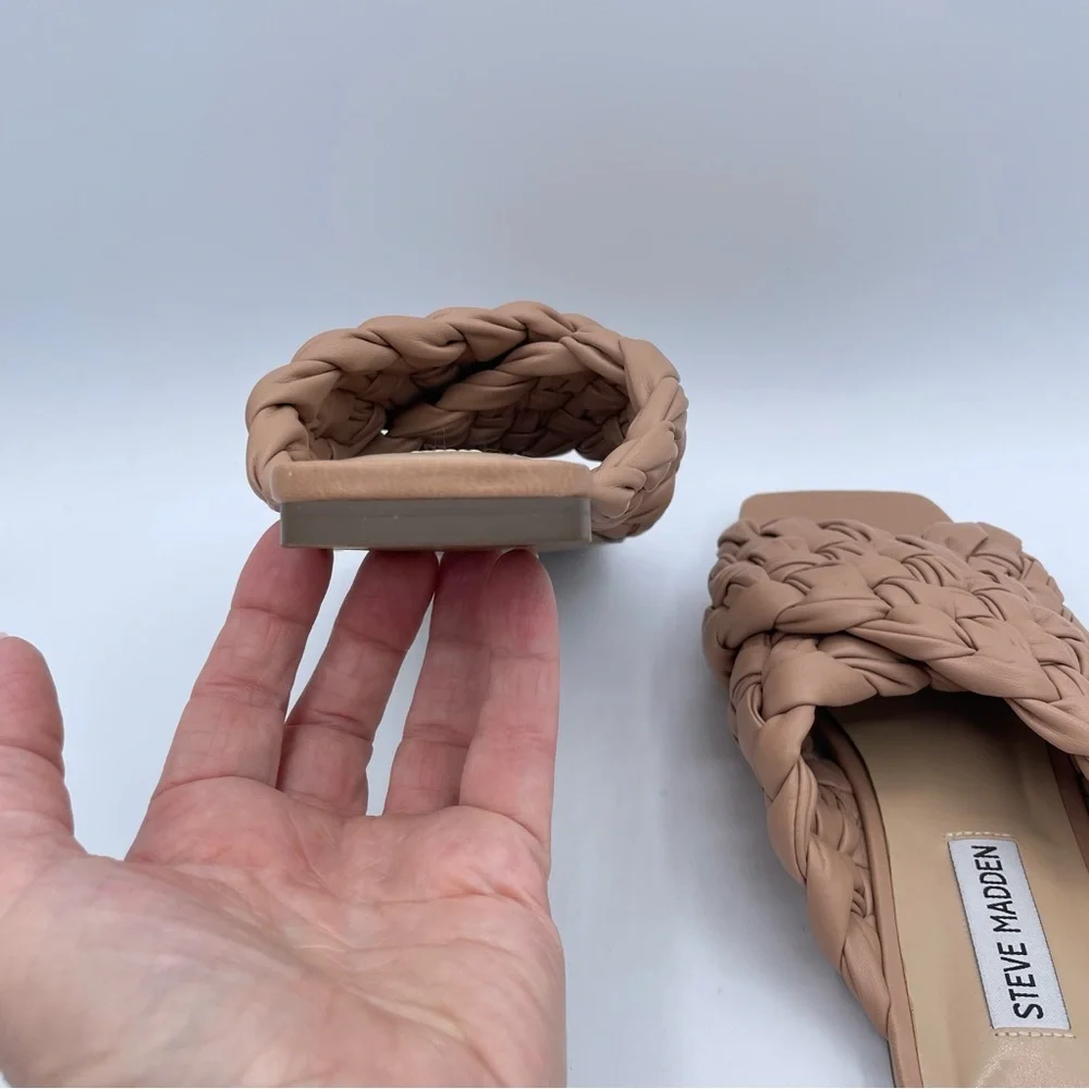 Steve Madden Marina Braided Sandals 6 Tan